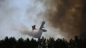 Europe’s wildfires update: Two helicopters collide while battling wildefires in Greece